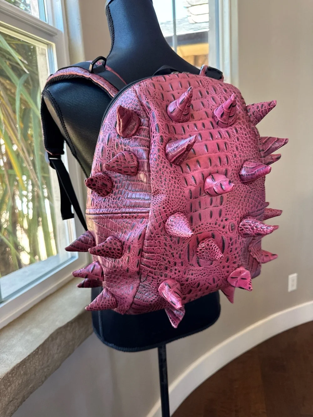 Madpax Redtilian Spiked Premium Faux Leather 13’ Daypack/Backpack for Men/Women